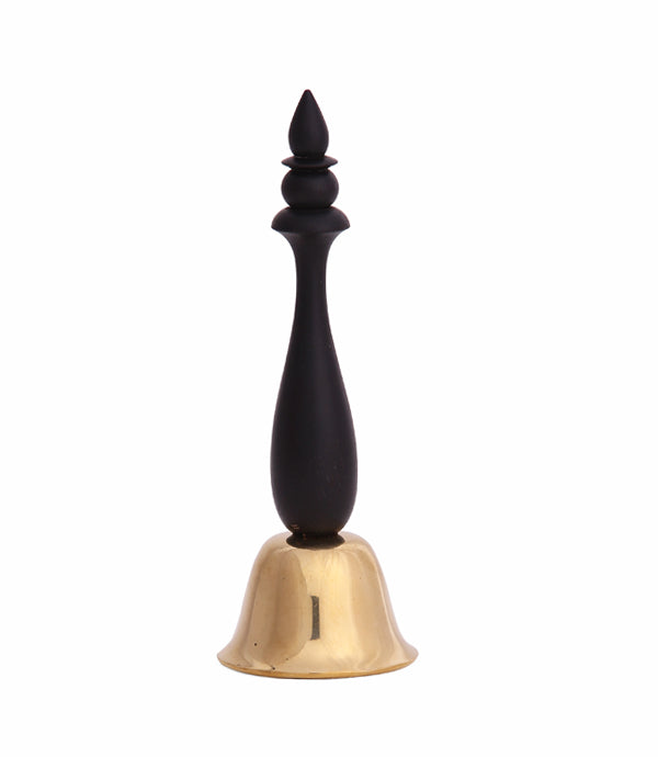 Brass & Wooden Temple Bell | Handcrafted Decorative Bell for Home Décor