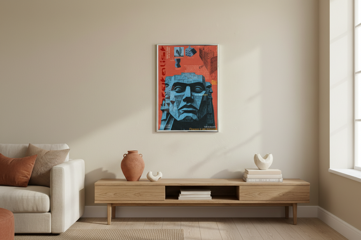 Brutalist Tribute Framed Artwork