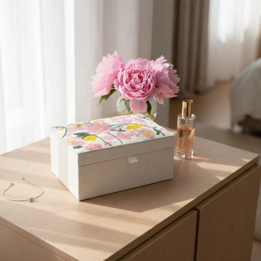 Beaded Square Box