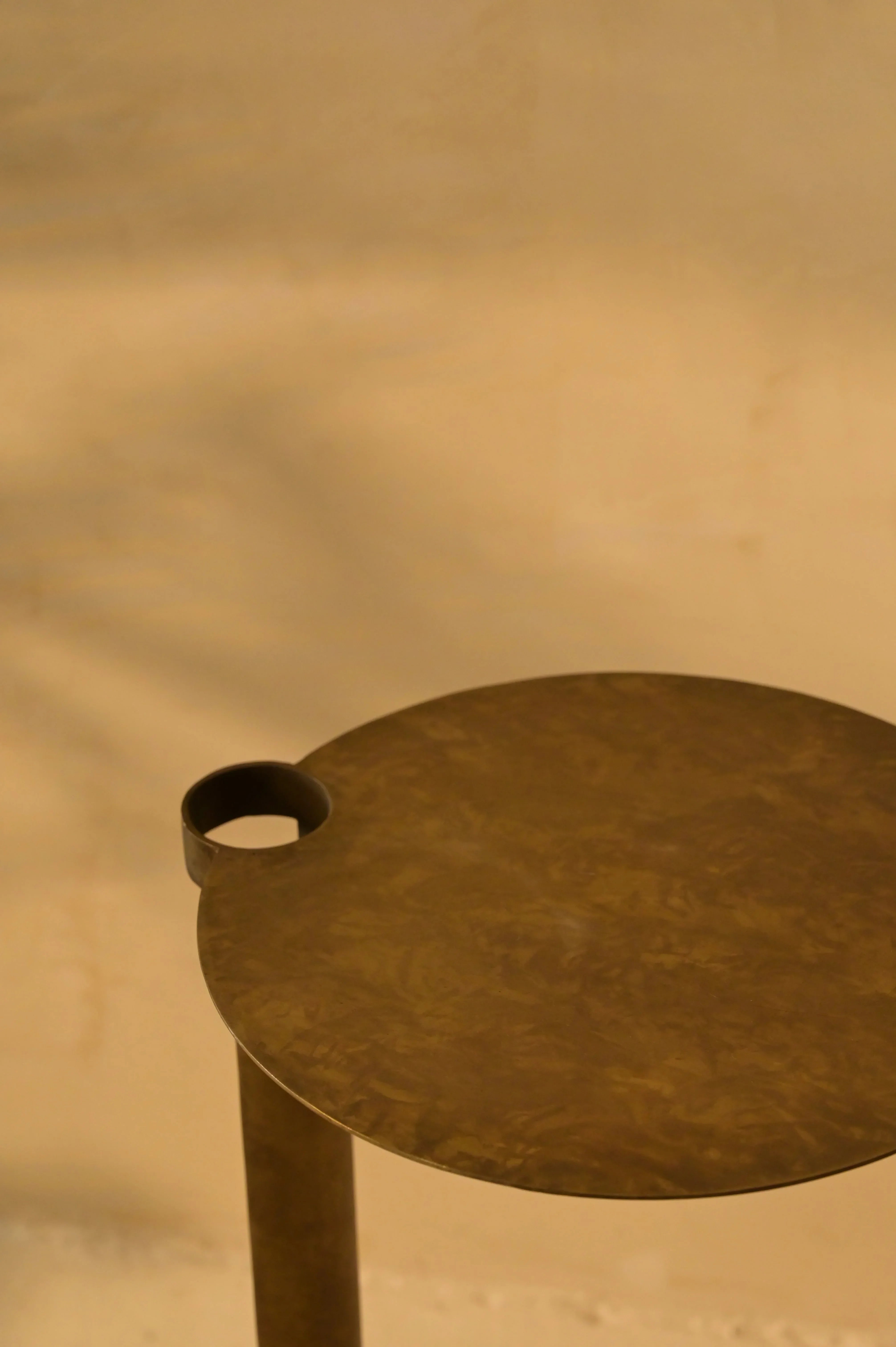 Antique Brass Side Table | Modern Accent Table for Living Room | End Table