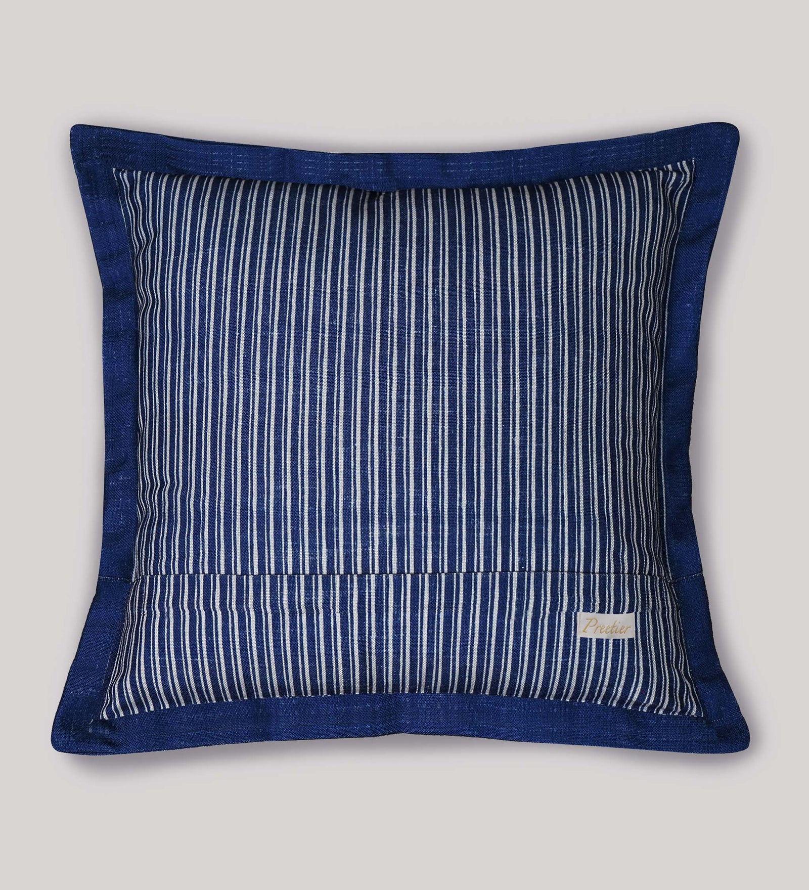 Jacobean Garden Cushion Cover - Blue , 16x16