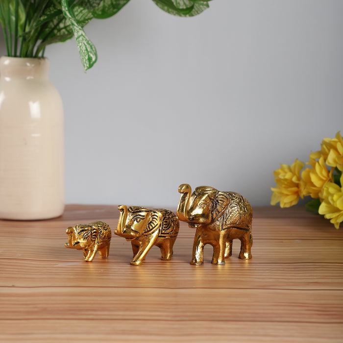 Elephant Family Showpiece | Set Of 3