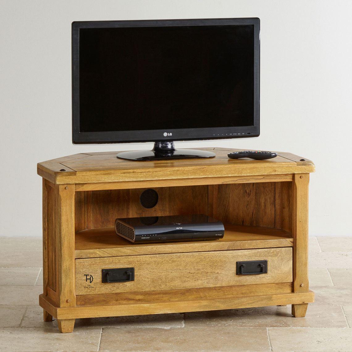 Devi Corner Tv Cabinet | Mango Wood