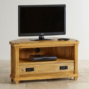 Devi Corner Tv Cabinet | Mango Wood
