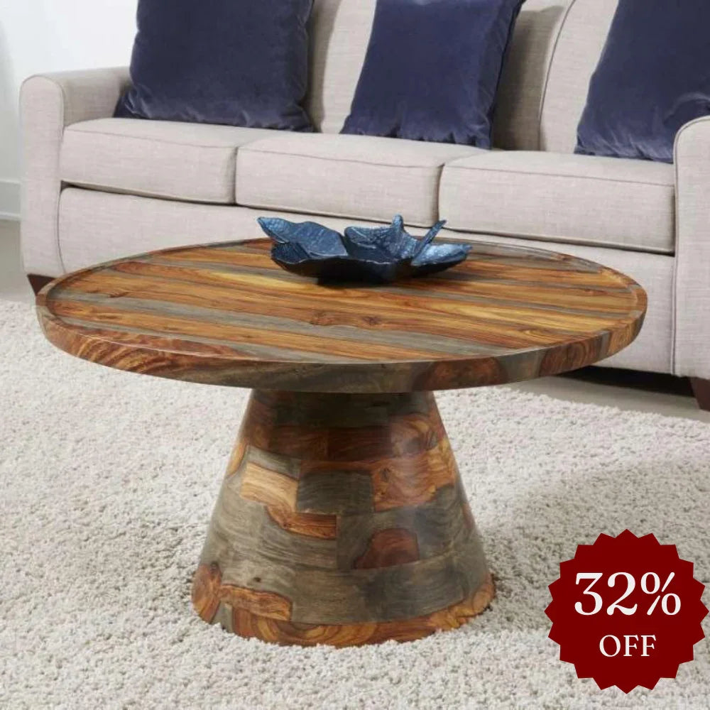 Sante Solid Sheesham Wood Coffee Table for Living Room | Center Table
