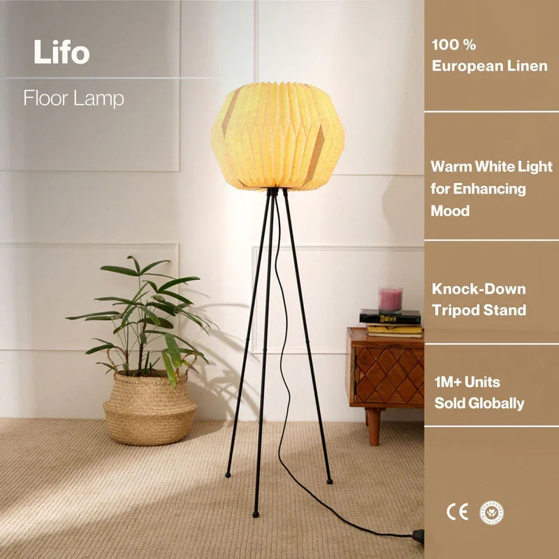 Order Lifo Floor Lamp | Origami Tripod Floor Lampshade