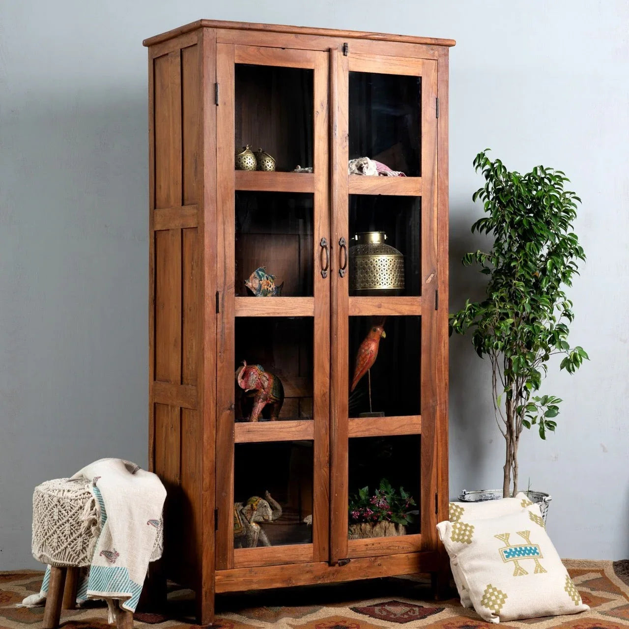 Mid Century Display Cum Cupboard