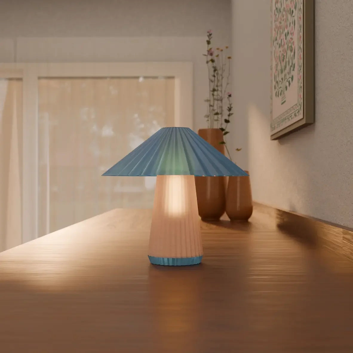 Aurora Flute Mushroom Table Lamp