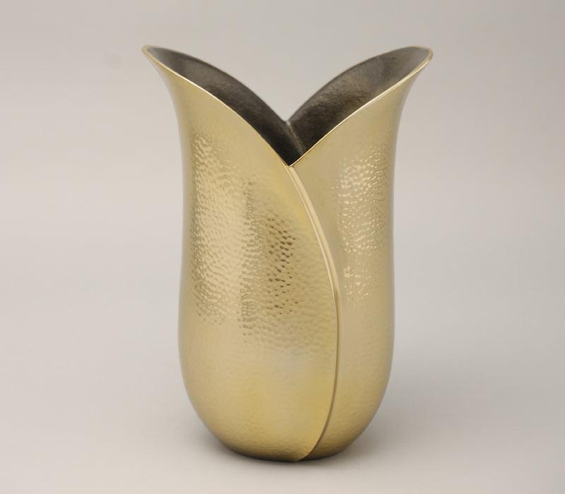 Tulip Touch Vase | Polished Deep Gold Finished