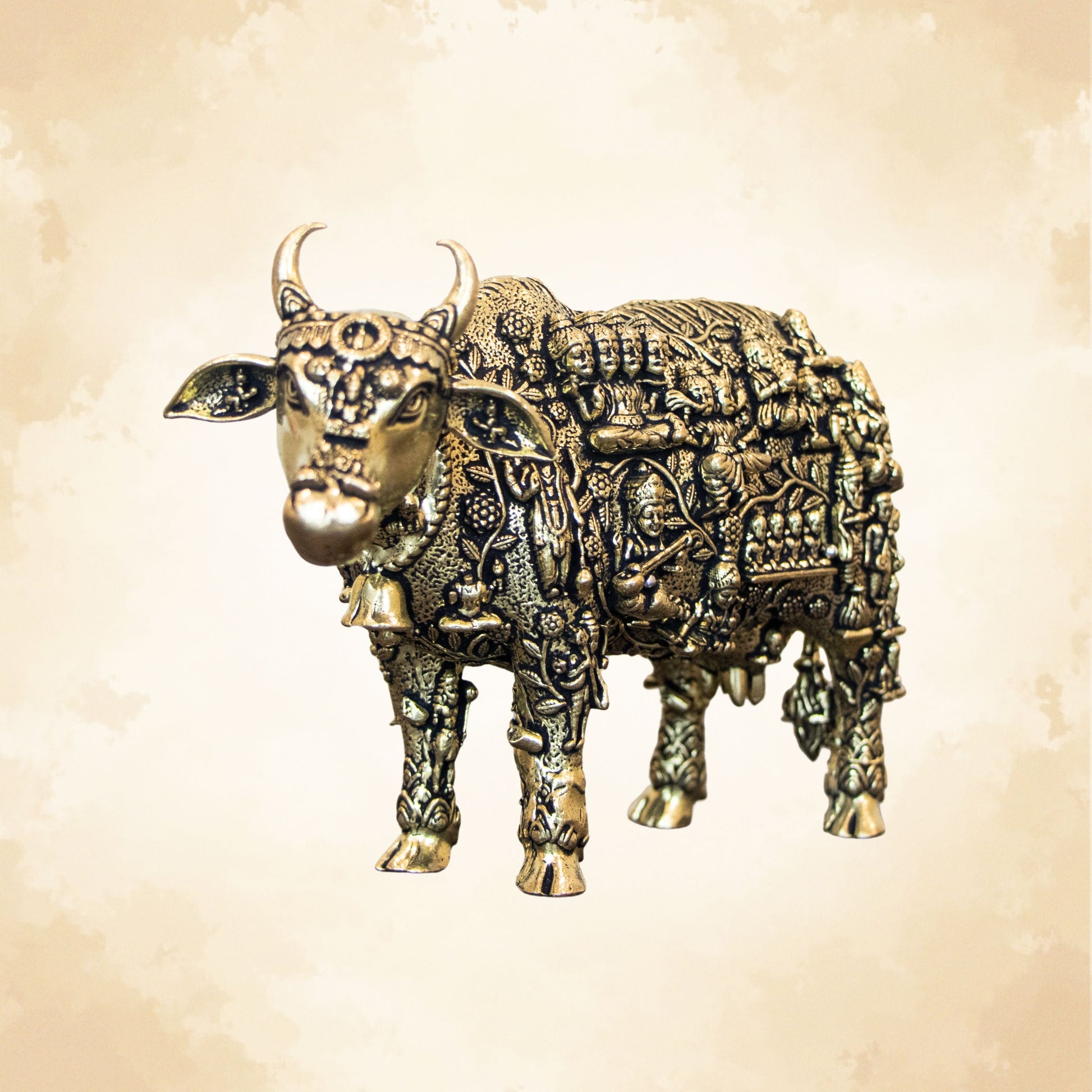 Brass Kamdhenu Cow Statue for Vastu