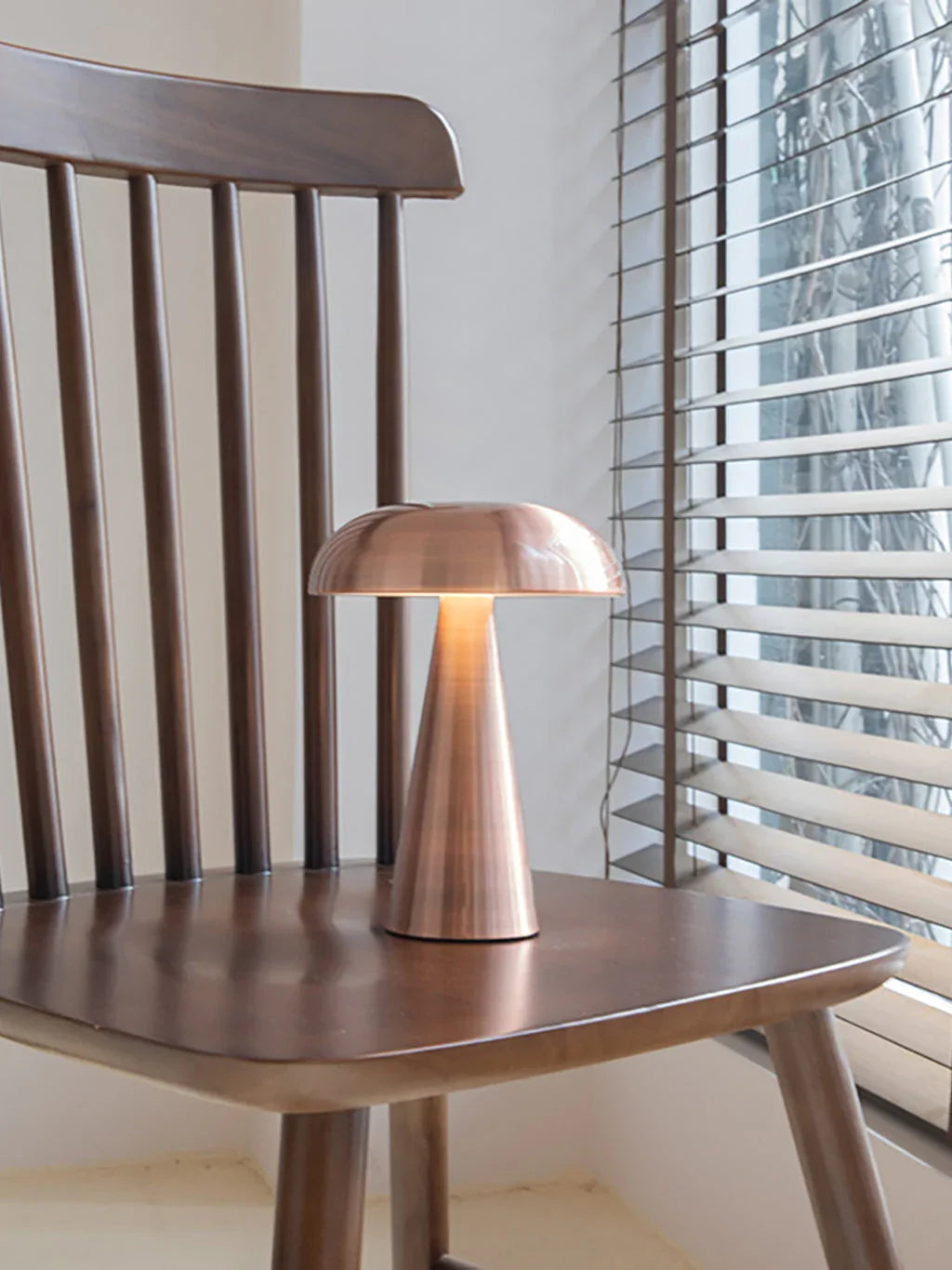 Porcini Wireless LED Table Lamp for Living Room | Rechargeable Touch Dimmable Bedside Lamp