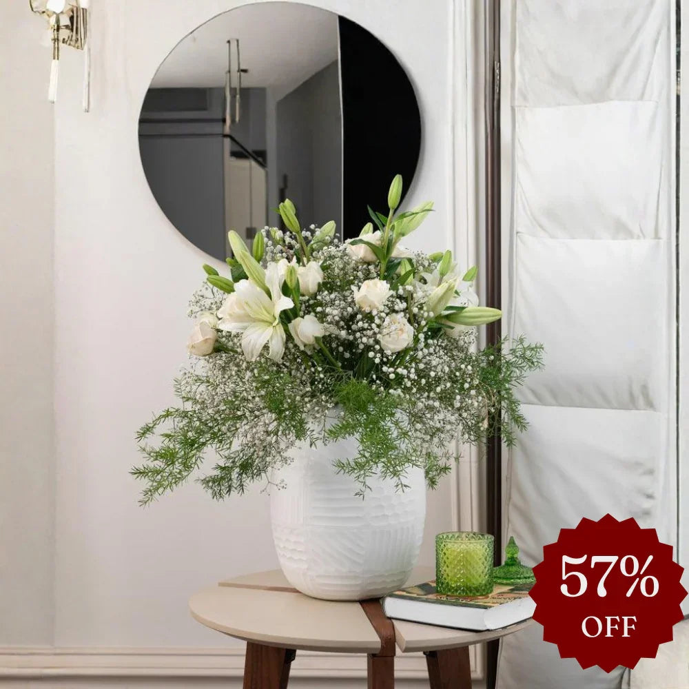 Luxury Glass Vase Coastal Charm | Flower Vase for Table Decor