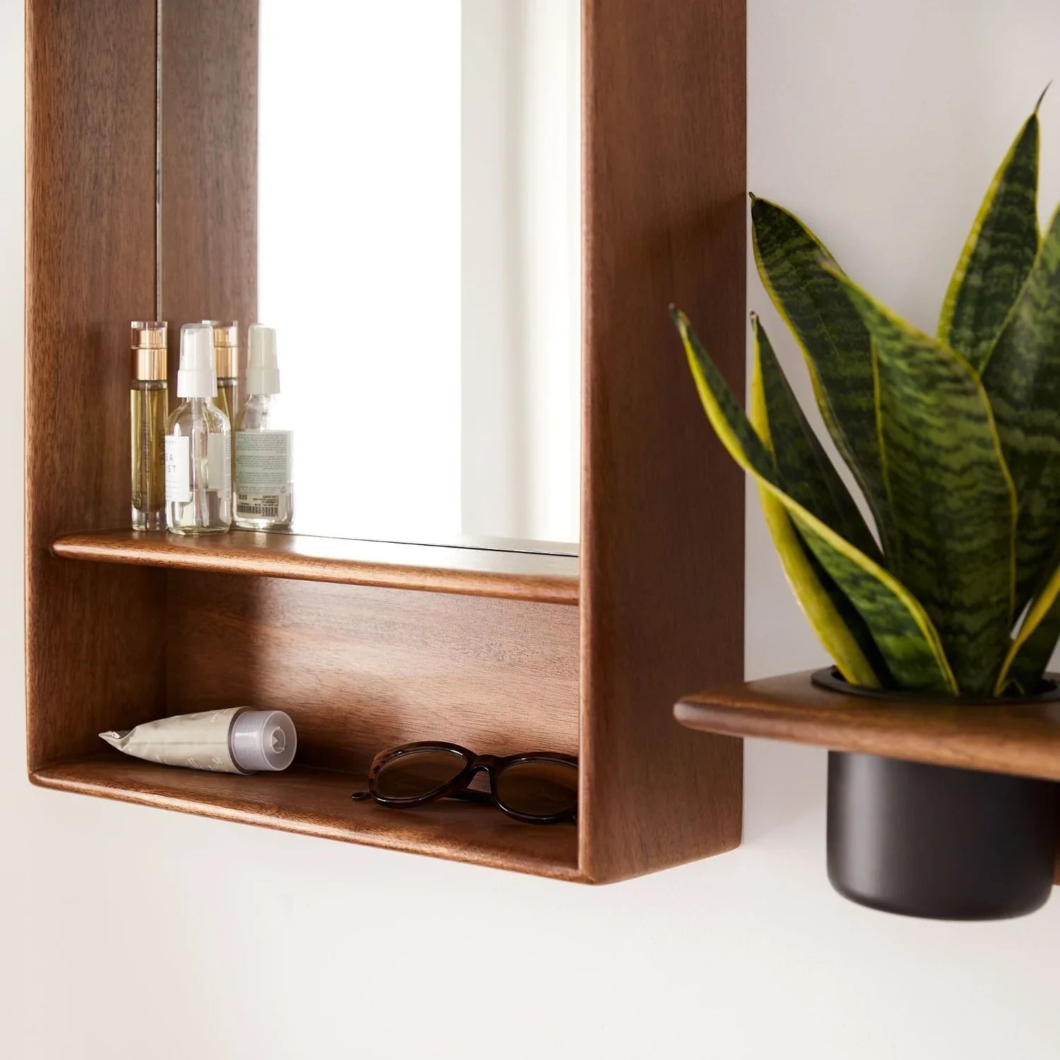 Morgan Storage Mirror | Mango Wood, Mdf Glass