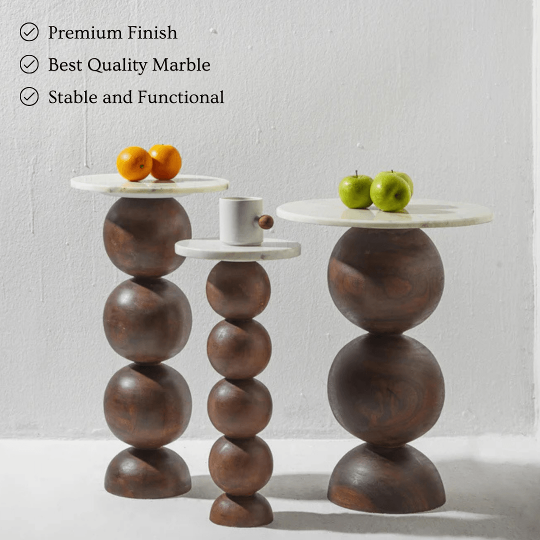 Ball Pack Sofa Side Table | Accent Coffee Table for Living Room | Home Decor End Table