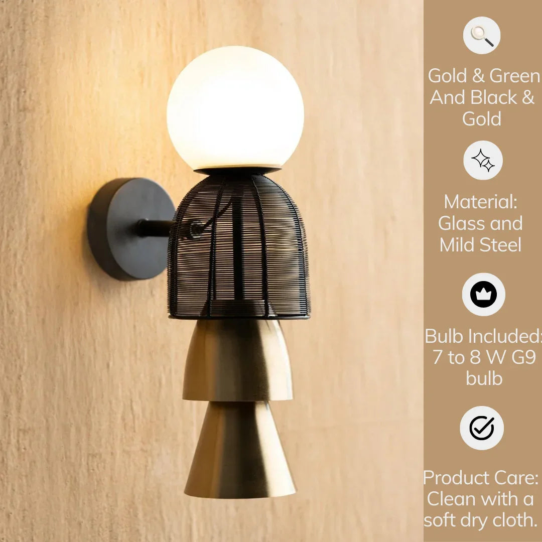 Totem Wall Lamp with Bulb| Fancy Wall Lights for Living Room | Decorative Wall Lights