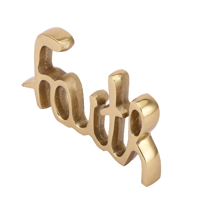 Tabletop Free Standing | Sign-Faith - Gold