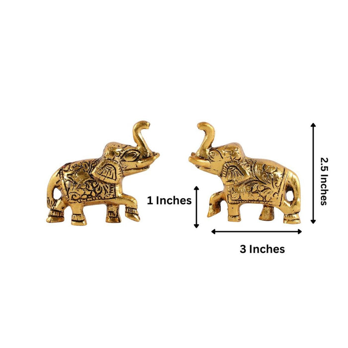 Small Elephant Pair Showpiece | Set of 2