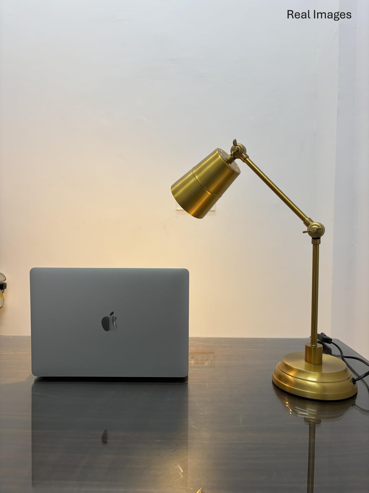 Adjustable Table Lamp | Antique Gold Color Desk Lamp for Study, Office & Bedroom | Study Table Lamp