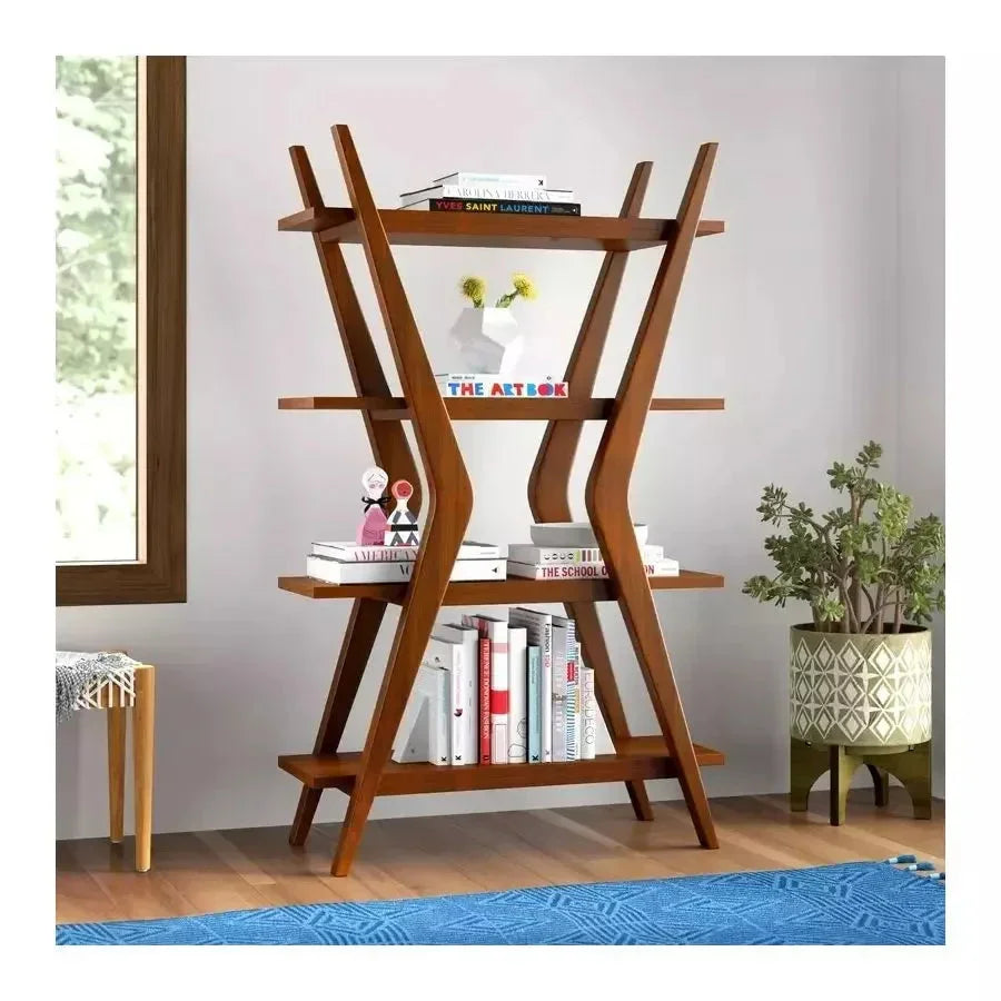 Lotus Solid Wood Bookshelf