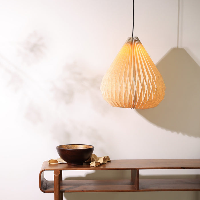 Dome Pendant Linen Lampshade | Hanging Lamp