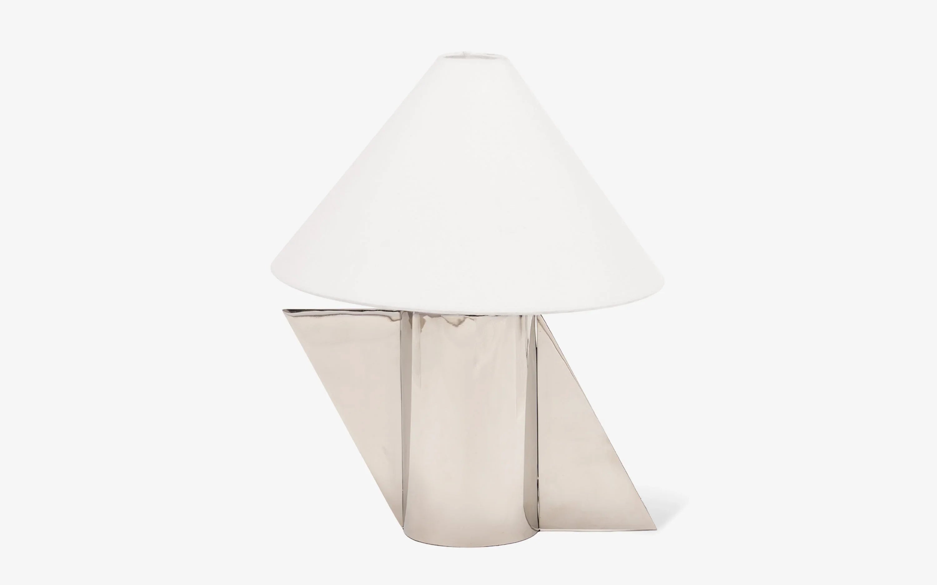 Helia Tilt Table Lamp | Stainless Steel and Cotton Fabric