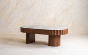 Doric Coffee Table | Toronto Marble and Acacia Wood