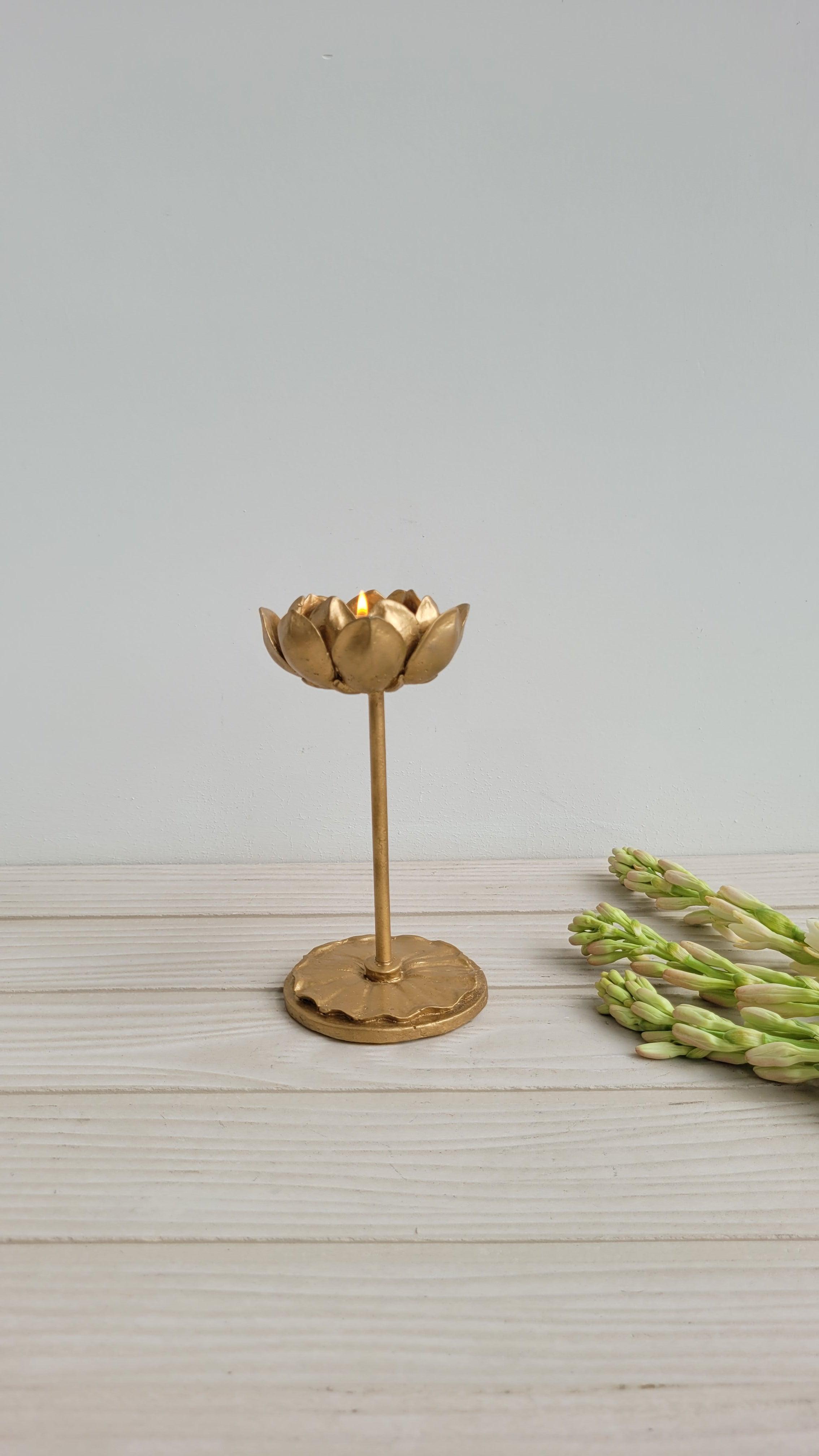 Perched Royal Lotus Tealight Holder