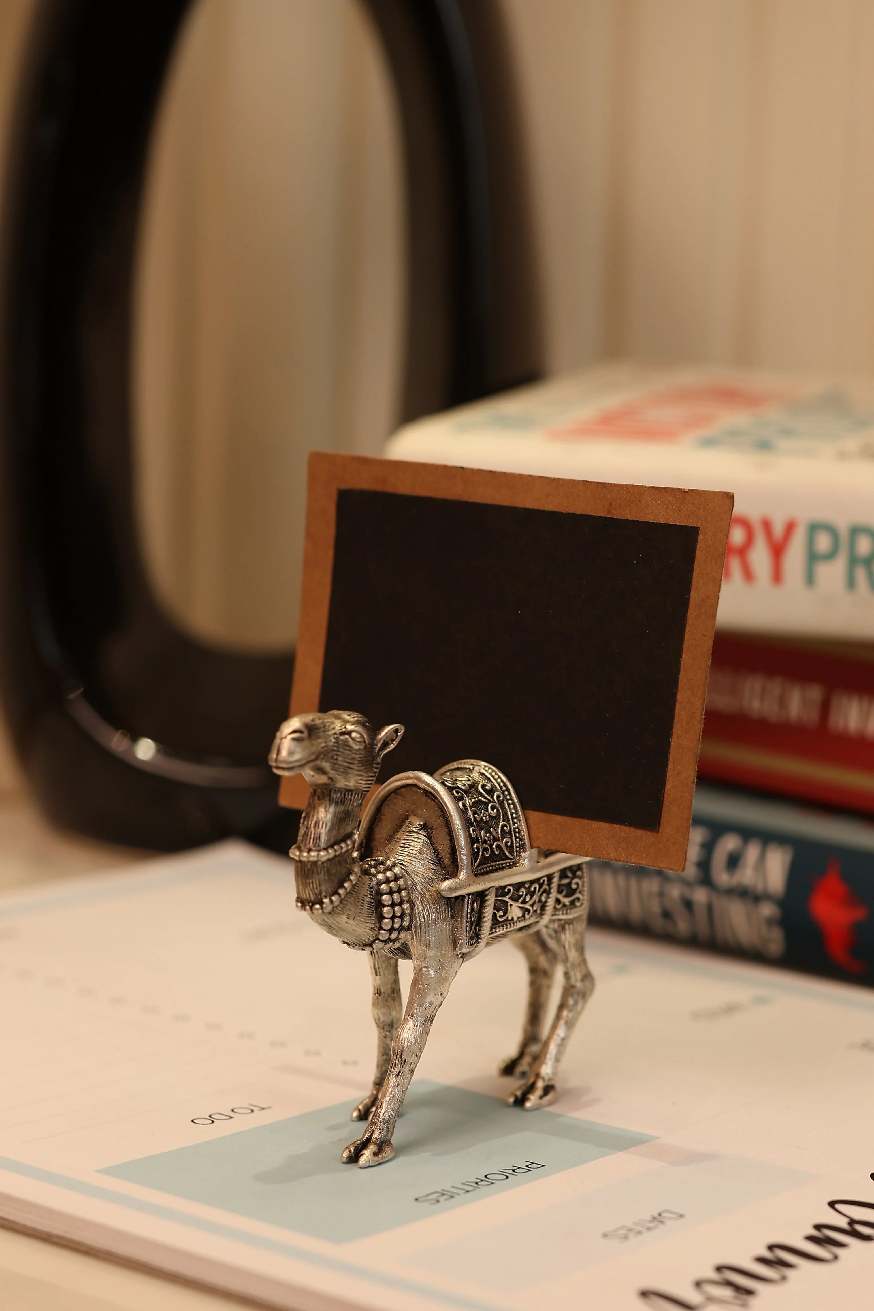 Silver Plated Brass Royal Camel Card Holder