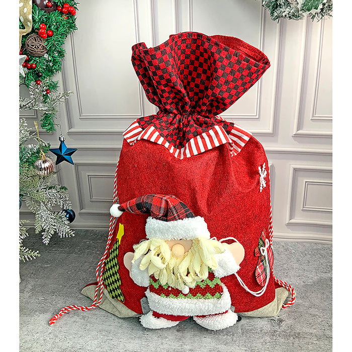 Knitted Christmas Sack for Christmas Gifts and Home Décor