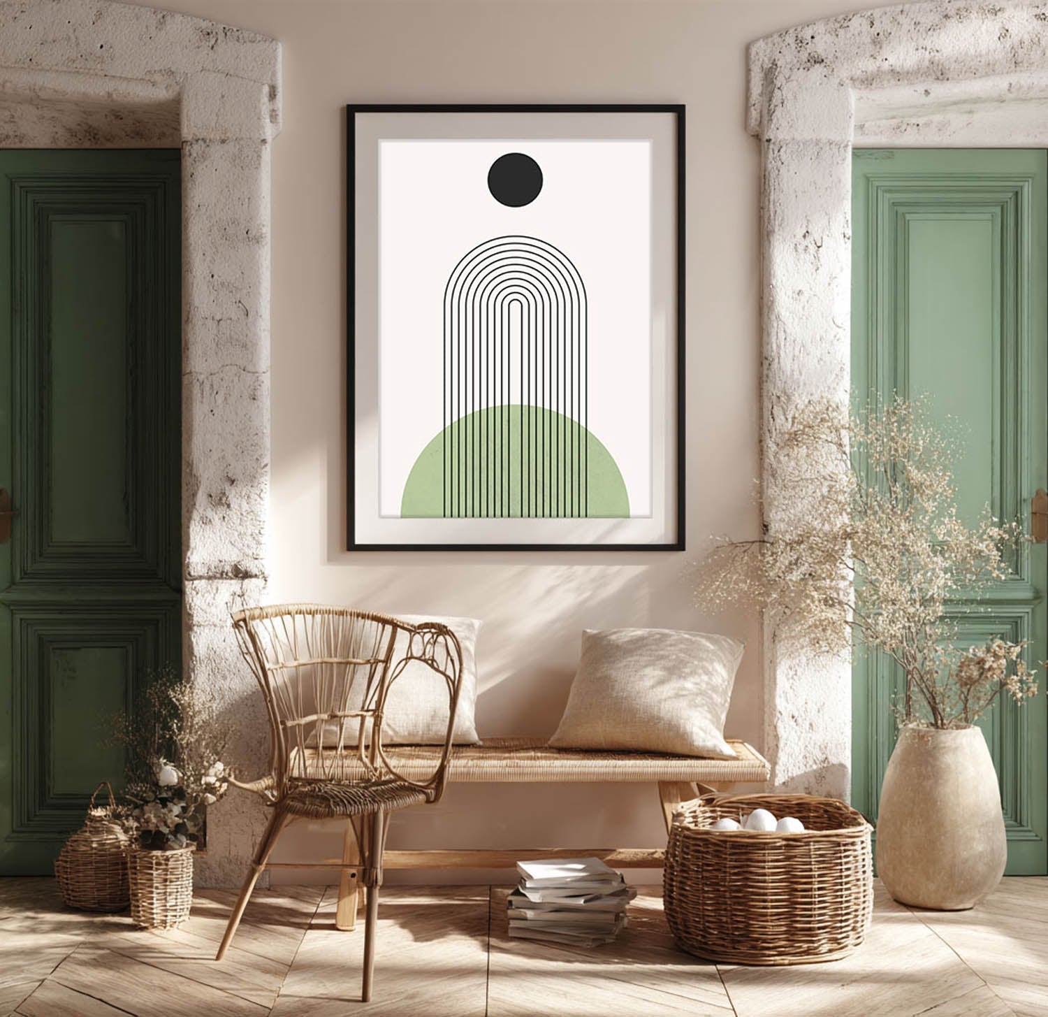 Arco Green Wall Painting