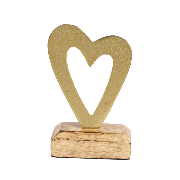 Heart Decor Showpiece - Gold