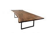 Live Edge Table | Acacia Wood, Stainless Steel