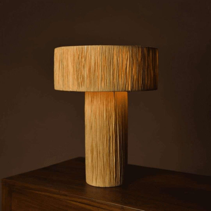 Meluri Rafia Table Lamp | Raffia Handmade Modern Design Lampshade