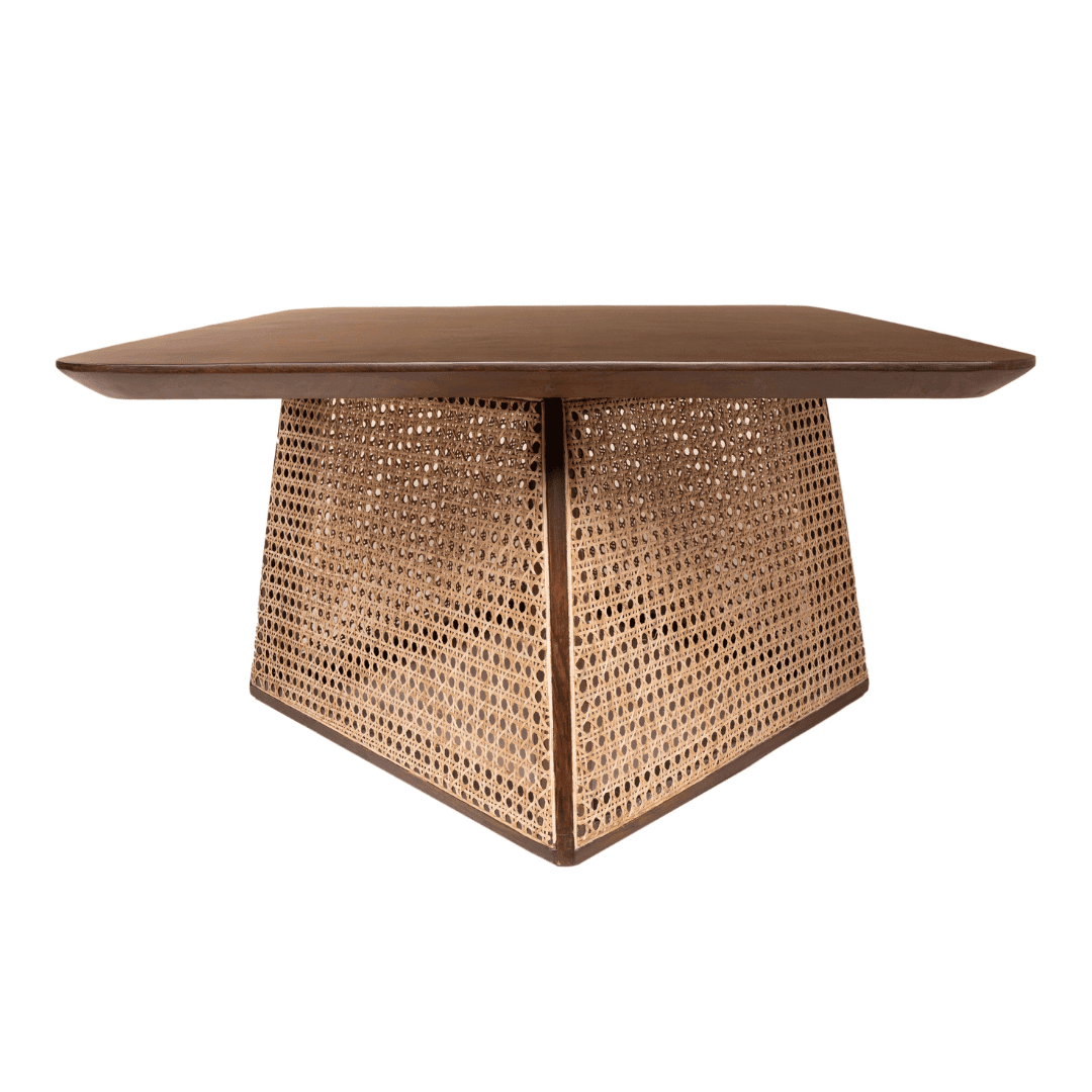 Ariella Teakwood Cane Coffee Table for Living Room | Center Table | Home Decor Tea Table
