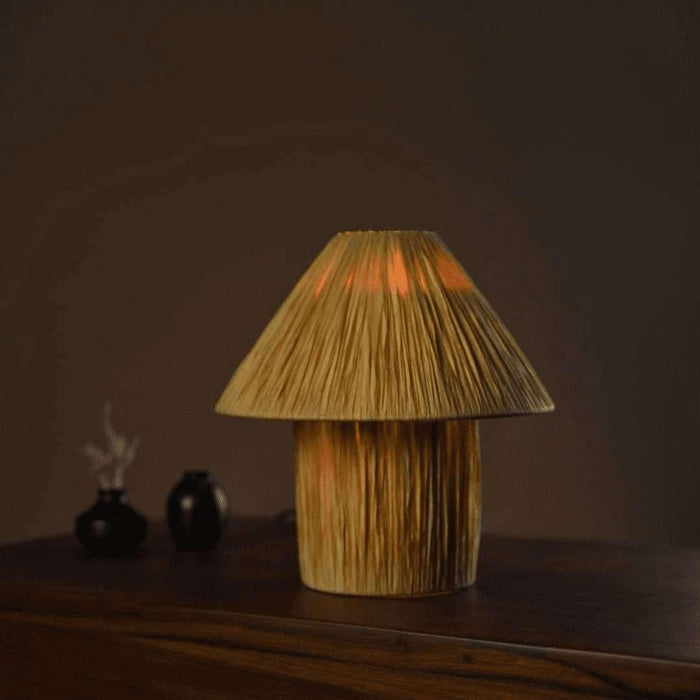 Nsong Rafia Table Lamp |  Elegant Design Small Boho Table Lamp