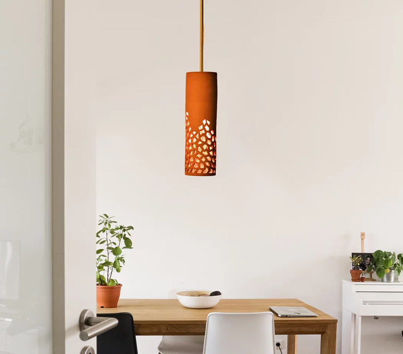 Crackling Terracotta Hanging Lights For Living Room