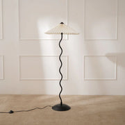 Serpentine Floor Lamp | Standing Lampshade for Bedroom