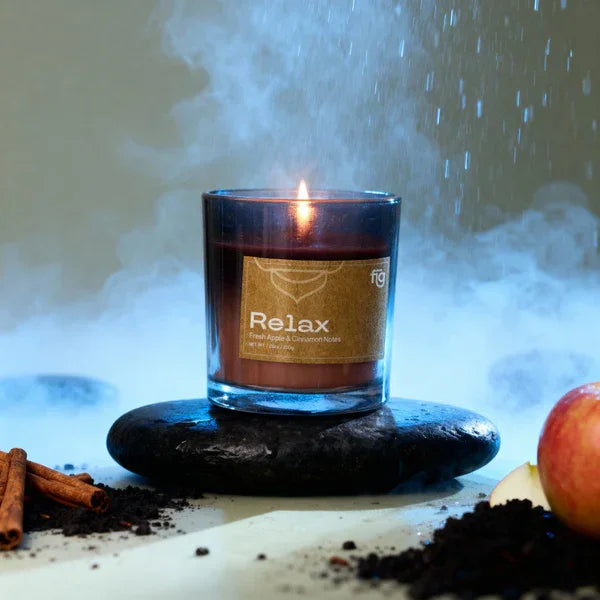 Relax Apple & Cinnamon Vegan Wax Candle - Palm Wax Scented