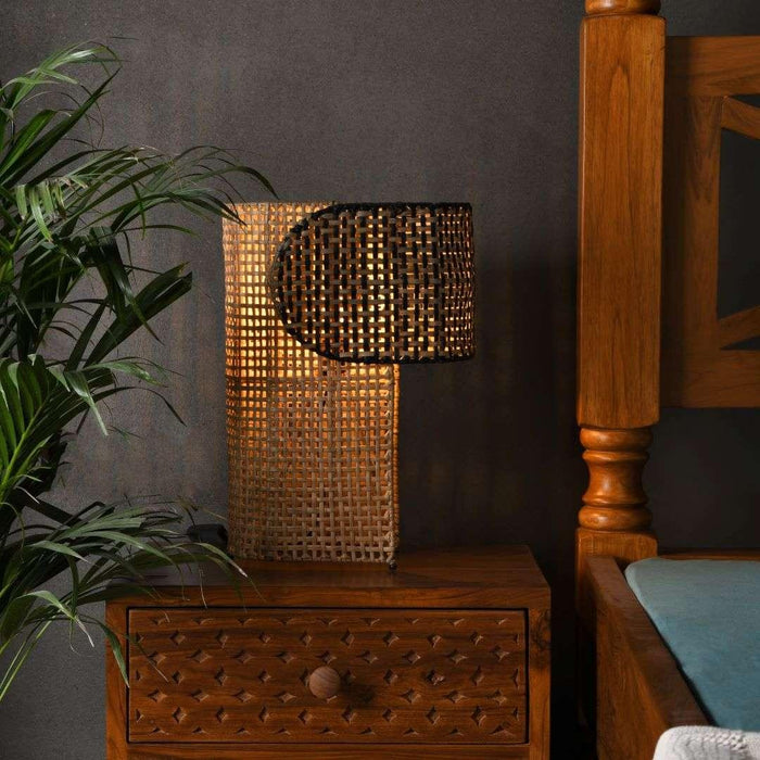 Aboi Cane Table Lamp | Natural Rattan Cane Table Lamp