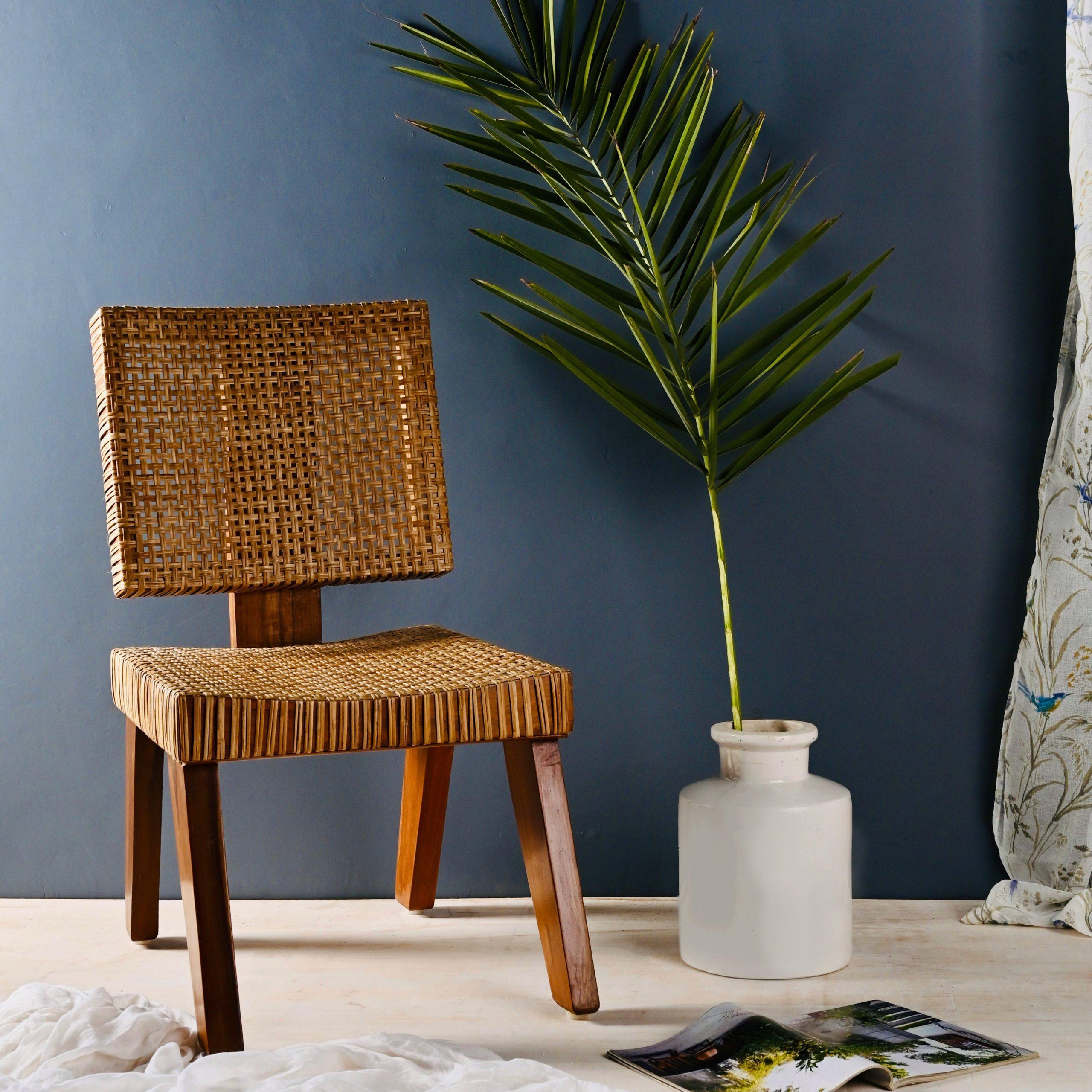 Gio Teak Wood & Cane Chair | Designer Chair for Living Room