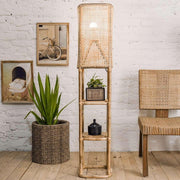 Jowai Bamboo Floor Lamp | Standing Lamp for Living Room & Bedroom