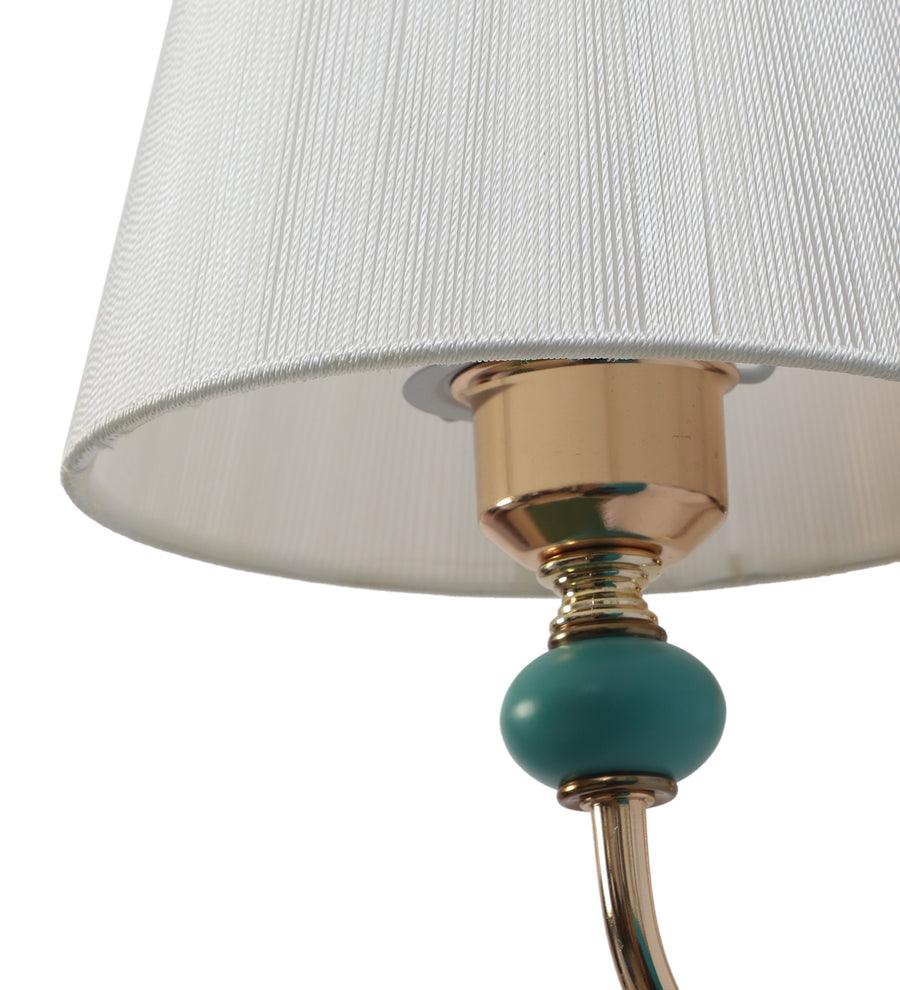 Modern Gold Wall Light with Off-White Fabric Shade | E27 Holder Wall Lamp for Bedroom & Living Room