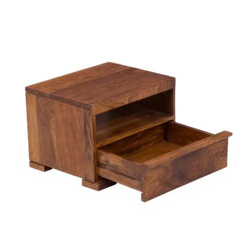Penny Acacia Wood Bedside Table with Drawer | Bedroom Side Tables