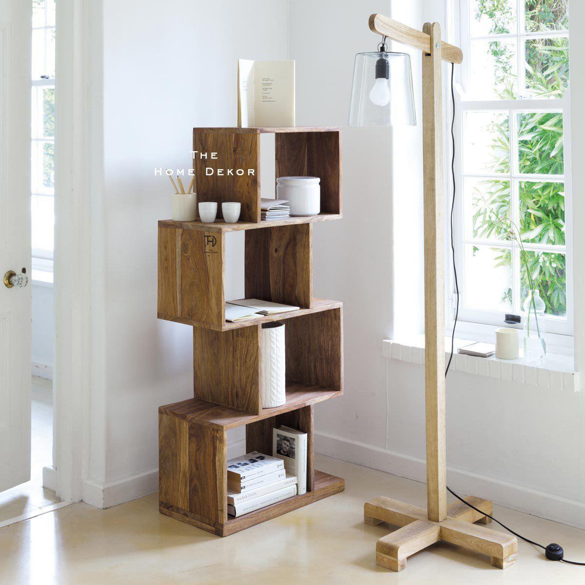 Zag Bookcase Natural | Sheesham Wood