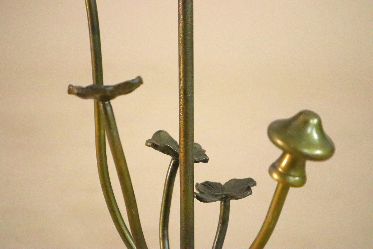 Sprout Candle Holder Set of 2 | Antique Brass Finish Decorative Candle Stands for Home Decor