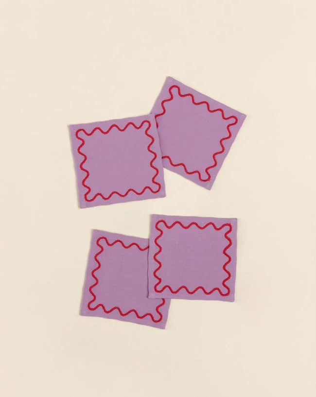 Embroidered Cocktail Napkins - Set of 4