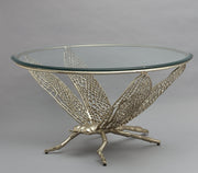Dragonfly Delight Coffee Table | Designer Glass Center Table for Living Room | Luxurious Tea Table