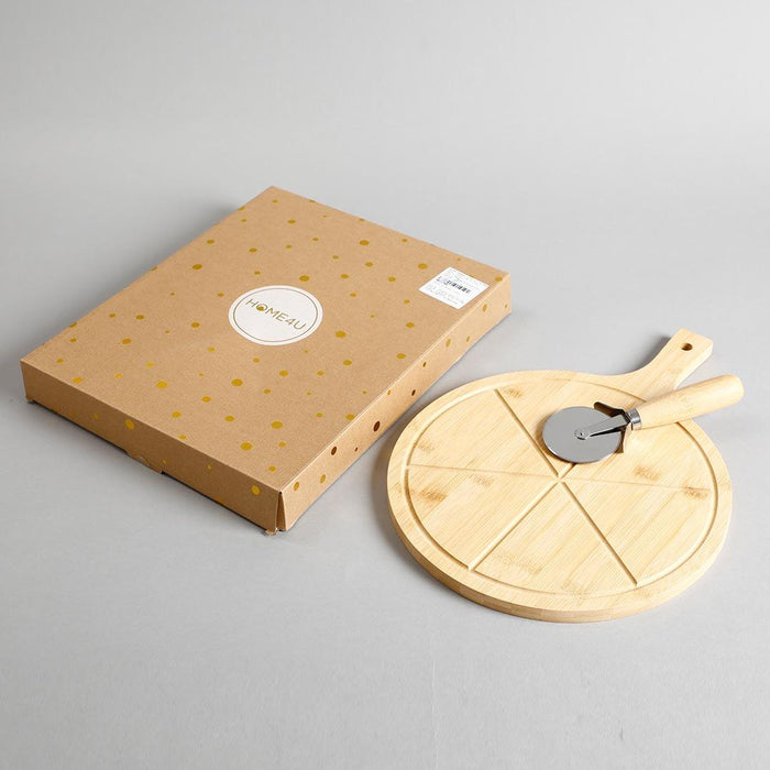 Zimri Bamboo Pizza Board With Knife