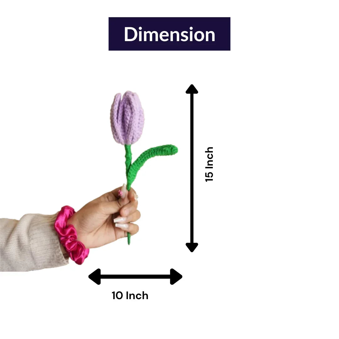 Handcrafted Tulip crochet (Light Purple)