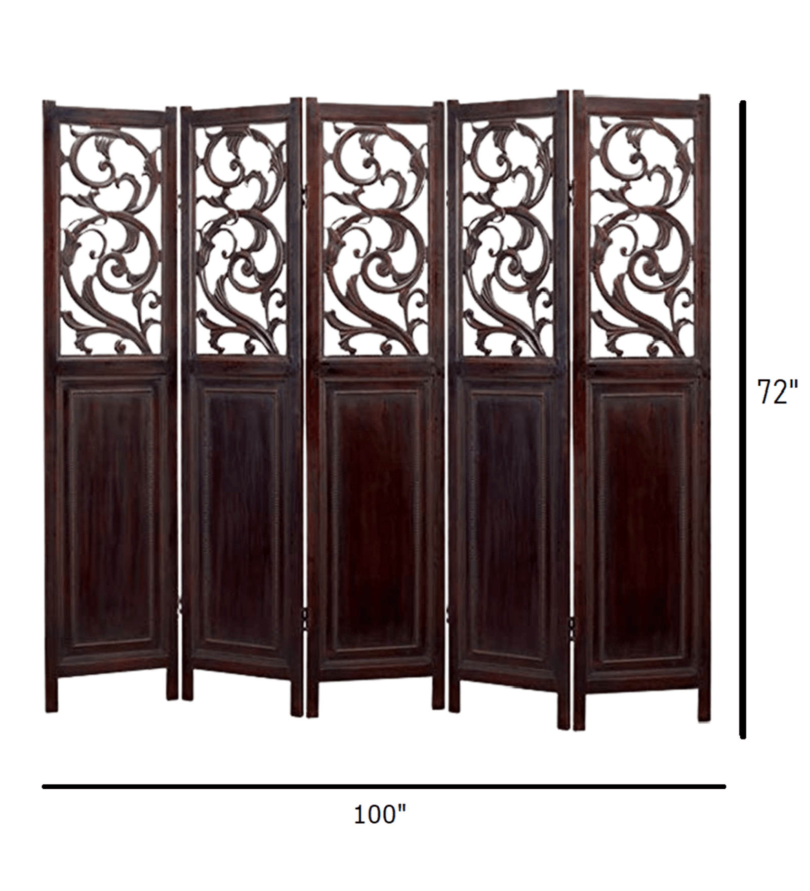 Mango Wood Frame & MDF Jali Folding Room Separator